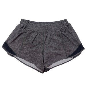 Lululemon 4 inch Grey Charcoal Hotty Hot Low Rise Shorts 12 Long